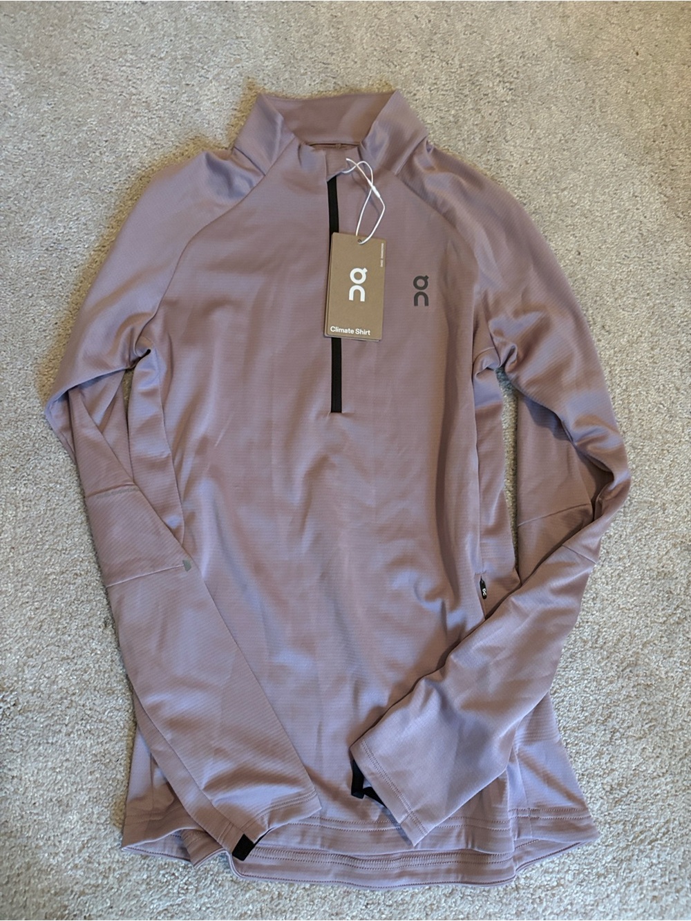 On Running Women's Lavender Long-Sleeve Half-Zip Top